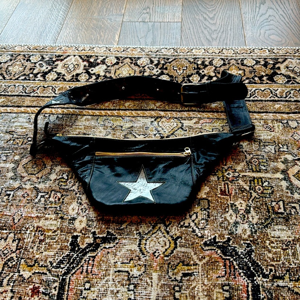 Leather Crossbody bag with stars